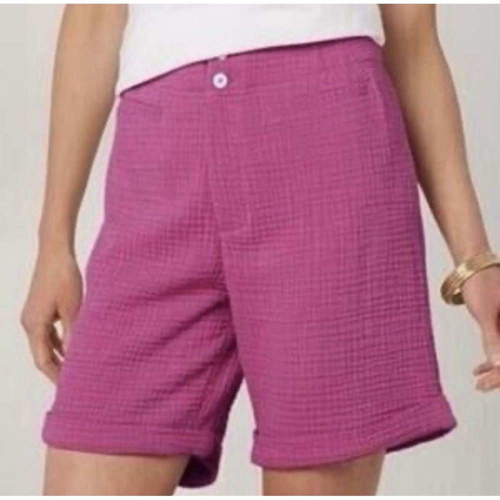 Soft Surroundings Shorts Women XS Del Ray 5.5" High Rise Cuff Pink Gauzy NWT